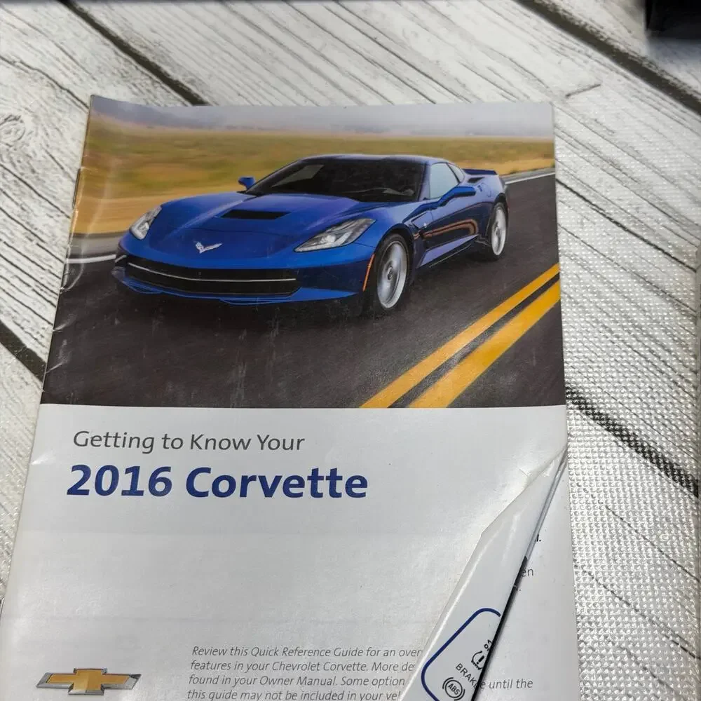 2016 Corvette Factory GM Original Owners Manual embossed w/iconic Corvette logo